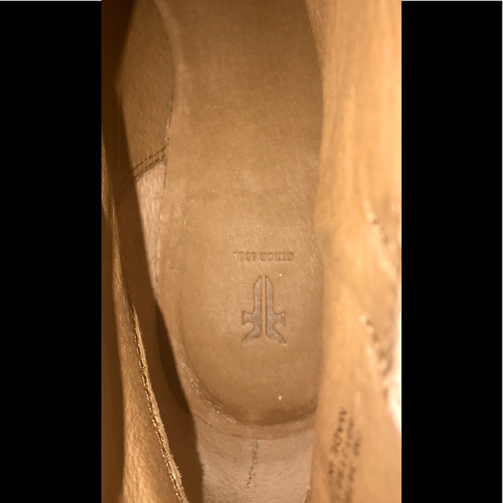FRYE “FAYE“ TAUPE LIGHT BEIGE SUEDE ANKLE BOOTIES | SZ 7M | NEW (BOX OPTIONAL) - Picture 6 of 8